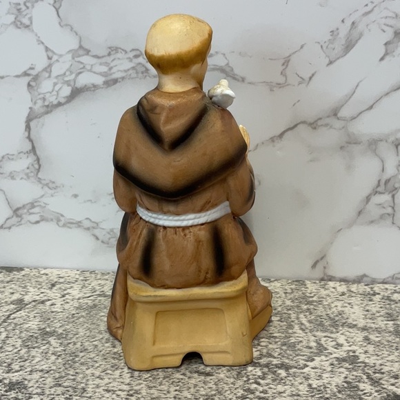 Vintage Sitting St. Francis of Assisi Catholic Sanmyro Japan Porcelain figurine - Picture 5 of 9